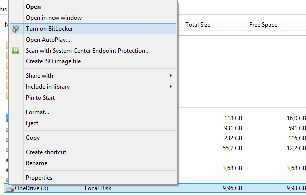 TurnOn Bitlocker