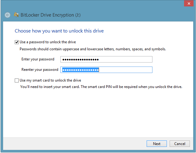 Bitlocker Password