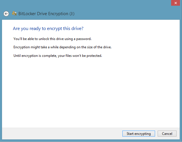 Start encryption