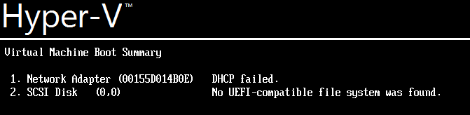 DHCP failed