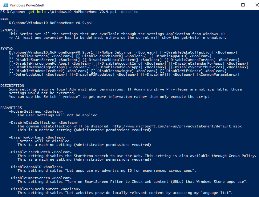 get-help script
