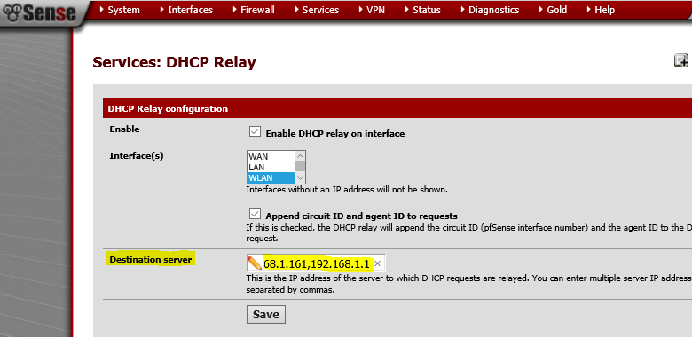 ip helper dhcp relay