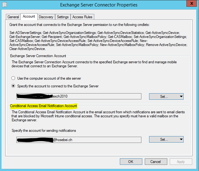 Email Notificaition Account