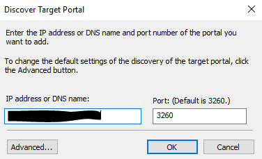 Discover iSCSI Portal