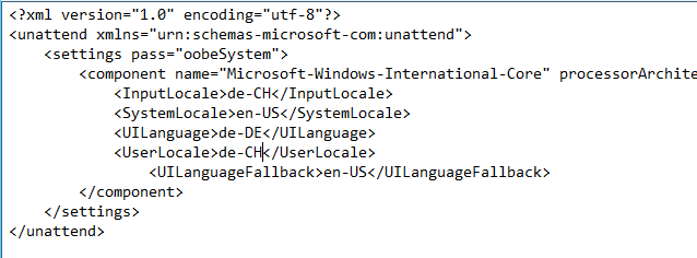 UnattendFile windows 10