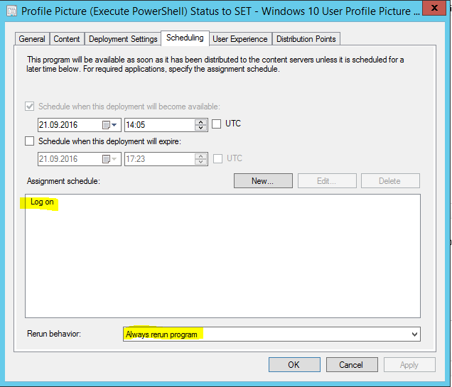 ConfigMgr Deployment Option