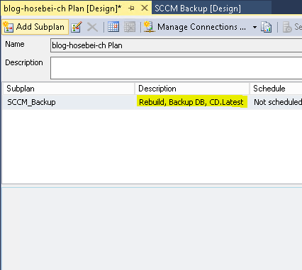 Maintenance Plan Subplan