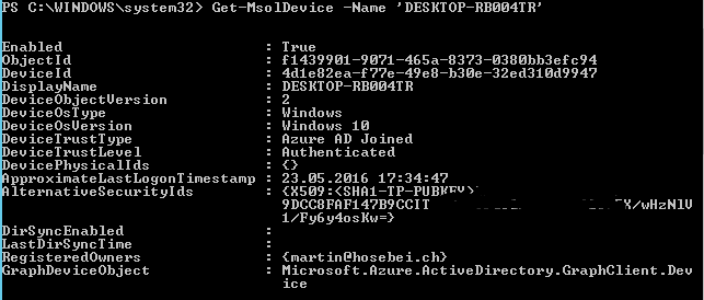 Azure AD Remove Device with PowerShell Get-Device