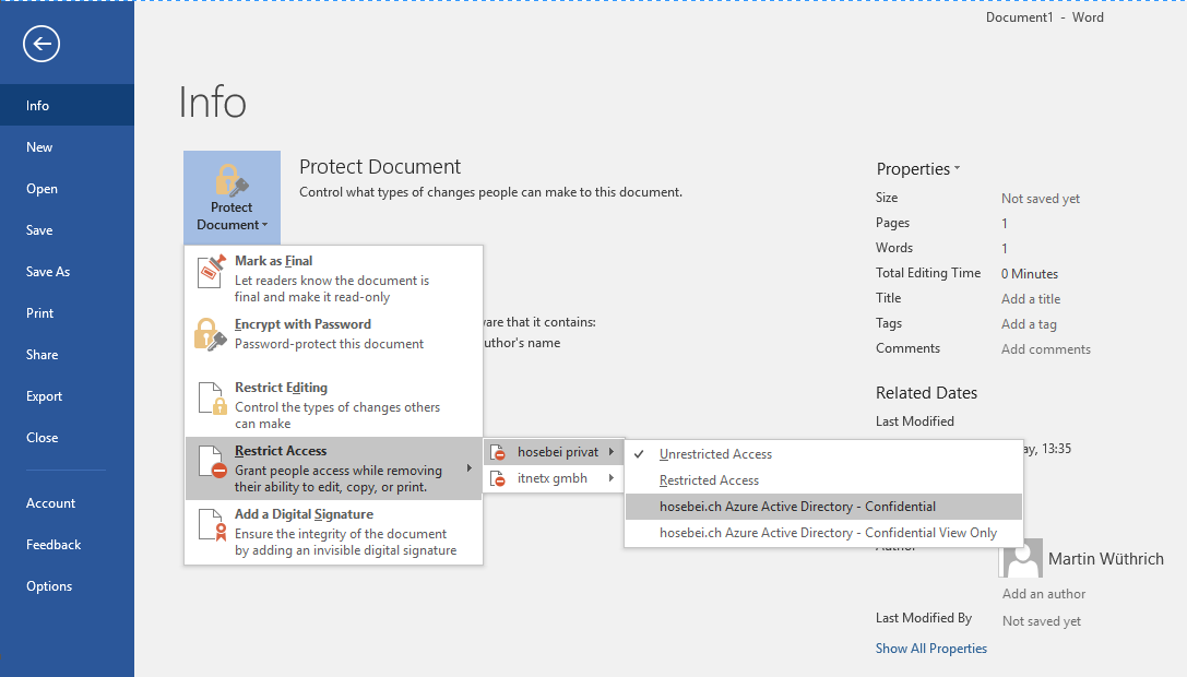 RMS in Office Application